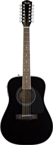 FenderÂ® CD-160 SE-12 Dreadnought 12-String Acoustic-Electric Guitar, Black
