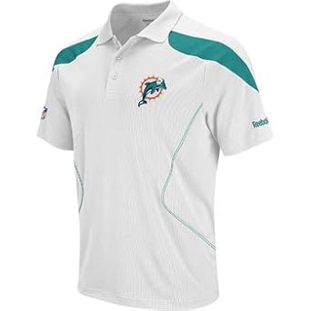 Miami Dolphins Reebok 2011 Sideline White Team Polo Shirt