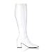 Gogo-300wc (wide Calf), Color: White Stretch Pat, Women