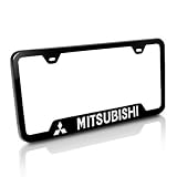Mitsubishi Black Stainless Steel Auto License Plate Frame by MITSUBISHI