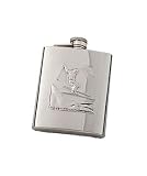 Stainless Steel Skiing Ski Skier 8 oz Flask Great Groomsmen Gift