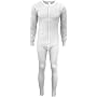 Indera - Mens Long Sleeve Union Suit, White, 860