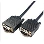 VGA Monitor Replacement SVGA M-M 15 pin Cable Black 2 m