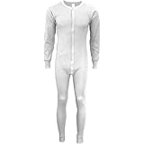 Indera - Mens Tall Long Sleeve Union Suit, White, 860