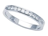 0.25 cts Round Diamonds Band - Platinum, 18kt White or Yellow Gold