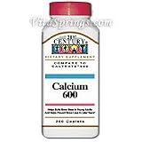 Calcium 600 mg 200 Caplets, 21st Century