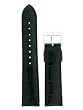Ladies Watch Band Crocodile Grain Black Glossy Built-In Spring Bars