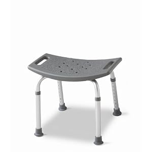 Medline Bath Bench without Back, Gray by Medline