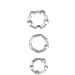 Orion 514926 Get Hard clear,  3er-Set genoppte Clear-Silikon-Penis/Hodenringe. � 2 cm, 2,5 cm (dehnbar).
