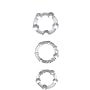 Orion 514926 Get Hard clear,  3er-Set genoppte Clear-Silikon-Penis/Hodenringe. � 2 cm, 2,5 cm (dehnbar).