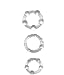 Orion 514926 Get Hard clear,  3er-Set genoppte Clear-Silikon-Penis/Hodenringe. � 2 cm, 2,5 cm (dehnbar).