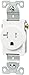 Eaton TR1877W-BXSP 20-Amp 125-volt Heavy-Duty Grade Straight Blade Single Receptacle, 5-20R Nema Rating, White