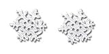 Solid Sterling Silver Snowflake Earrings