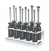 Klein 70200 10pc Nut Driver Set, METRIC, 3 Hollow Shaft W/Stand