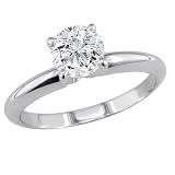1 ct. Round Diamond Solitaire Ring in 14K White Gold or Yellow Gold