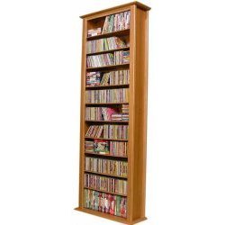 Spartak Bookcase Media Tower – Tall Single 2411OAK (Oak) (76″H x 28″W x 9.5″D)