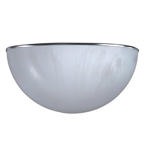 American Fluorescent FSMW213 Venus Wall Sconce, White Marble Glass Diffuser with Chrome... by American Fluorescent
