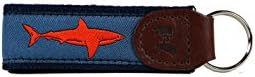 Belted Cow Red Shark Design Keychain Key Fob