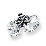 Sterling Silver Antiqued CrosStoe Ring