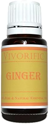 Ginger Essential Oil-therapeutic Grade 100% Pure and Natural (15 ml)-great for Aromatherapy, Relieving Mental Stress, Treating Coughs Supporting Heart Health and More-vegan and Kosher Certified
