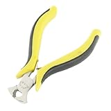 uxcell プライヤー エンドカッティングプライヤー ソフトプラスチック ダブルリーフスプリングの設計 イエロー