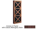 Wine Cellar Innovations Designer Series Collection Poplar with Classic Mahogany Stain Solid Diamond Cube 72x24x13-in.