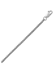 18" Oxidized Rounded Box Chain Necklace