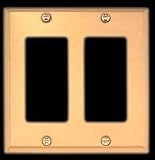 Wall Plates Brass Solid Brass, Double GFI wall plate