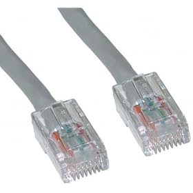 CAT5E, UTP, Bootless, 350MHz, Gray, 1 ft