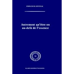 Autrement qu'�tre ou au-del� de l'essence (Phaenomenologica)