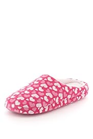 Heart Print Mule Slippers