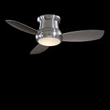 Minka-Aire F519-BN 52-inch Concept II Flush Mount Ceiling Fan, Brushed Nickel with Silver Blades