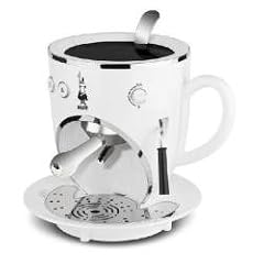 Bialetti Tazzona wei� Elektrische Espressosiebtr�germaschine mit Dreifachbr�hfunktion