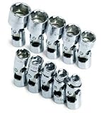 S K Hand Tools (SKT1335) 10 Piece 1/4 Drive 6 Point Metric Flex Socket Set