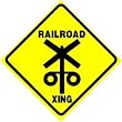 RAILROAD CROSSING sign * train caution warn