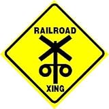 RAILROAD CROSSING sign * train caution warn