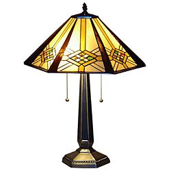 31AKeBN890L Hex Mission Tiffany Style Table Lamp Reviews