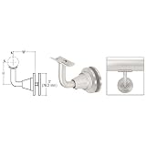 Buy CRL Mill 3-Way Adjustable Glass Mounted Hand Railing Bracket for 1-1 2, 1.9 and 2... by CR Laurence