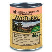 AvoDerm Natural Salmon & Wild Rice Stew Recipe Dog Food - 12 12.5-Ounce Cans