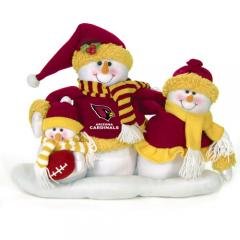 Arizona Cardinals NFL Plush Tabletop Snow Family 16.5x12
