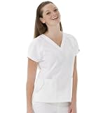 Dickies Sandwashed V-Neck Raglan Sleeve Scrub Top (XS-2X) in Assorted Colors.