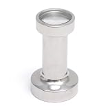 Espresso Coffee Hand Tamp - Stainless Steel 49mm Tamper Clear Crown
