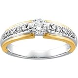 14K Two Tone Gold Diamond Bridal Engagement Ring