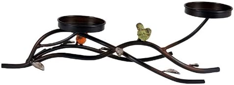 Wilco Imports Metal 2-Piece 3-Inch Pillar Candleholder, 16.5 by 6 by 5.5-Inch