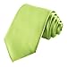 KissTies Mens Lime Green Tie Satin Necktie + Gift Box