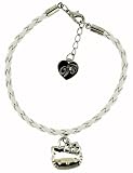 Hello Kitty - Bracelet Tressé Blanc Pendentif Hello kitty - Collection Victoria Couture - Bijou Neuf