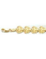 Gold Bracelet Bracelet Filigree Heart & D C Cross Center Bracelet