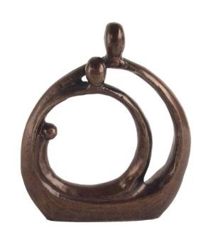 Abstract Family Circle Cast Aluminum Sculpture Model Figurine Statue