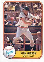1981 Fleer Kirk Gibson Rookie Baseball Card #481 - Shipped In Protective Display Case!