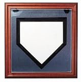 Wall Mountable Full Size Baseball Home Plate Display Case (Wood)